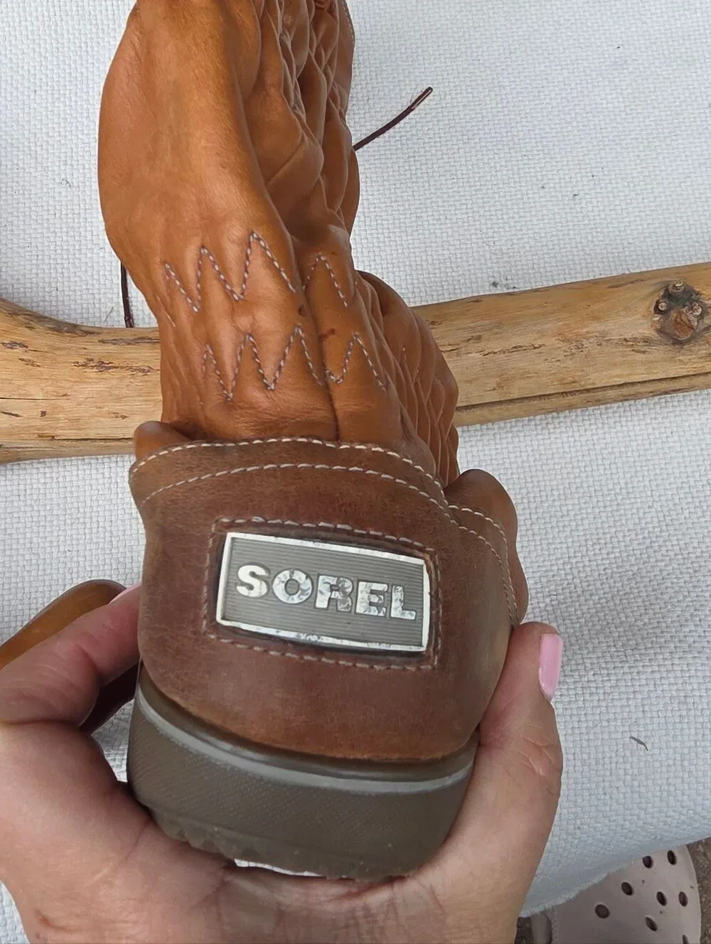 Sorel Firenze tall leather boots tobacco